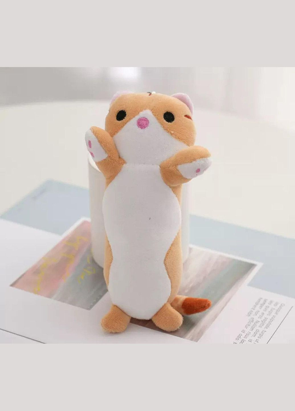 Брелок мягкая игрушка Кот-Батон Рыжий No Brand (333163528)