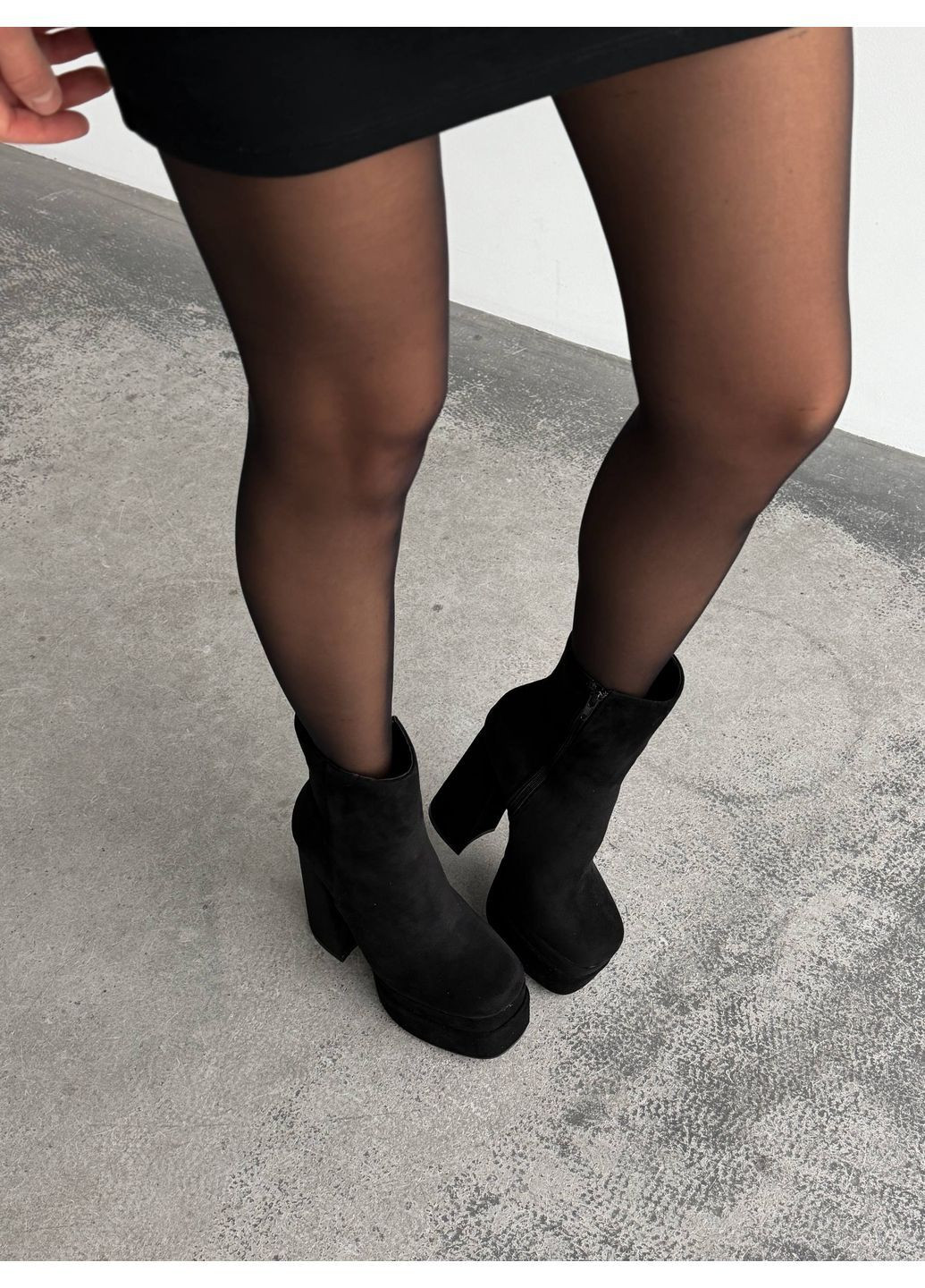 Черные демисезонная демисезонные ботильоны Helen