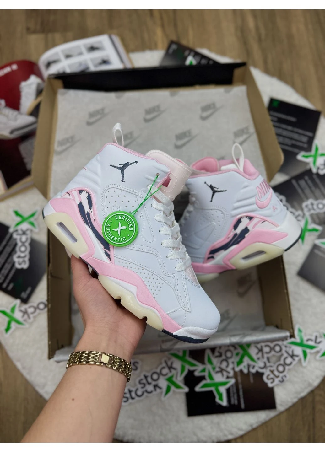 Белые демисезонные кроссовки мужские nike air jordan jumpman mvp white pink найк аир джордан белые No Brand