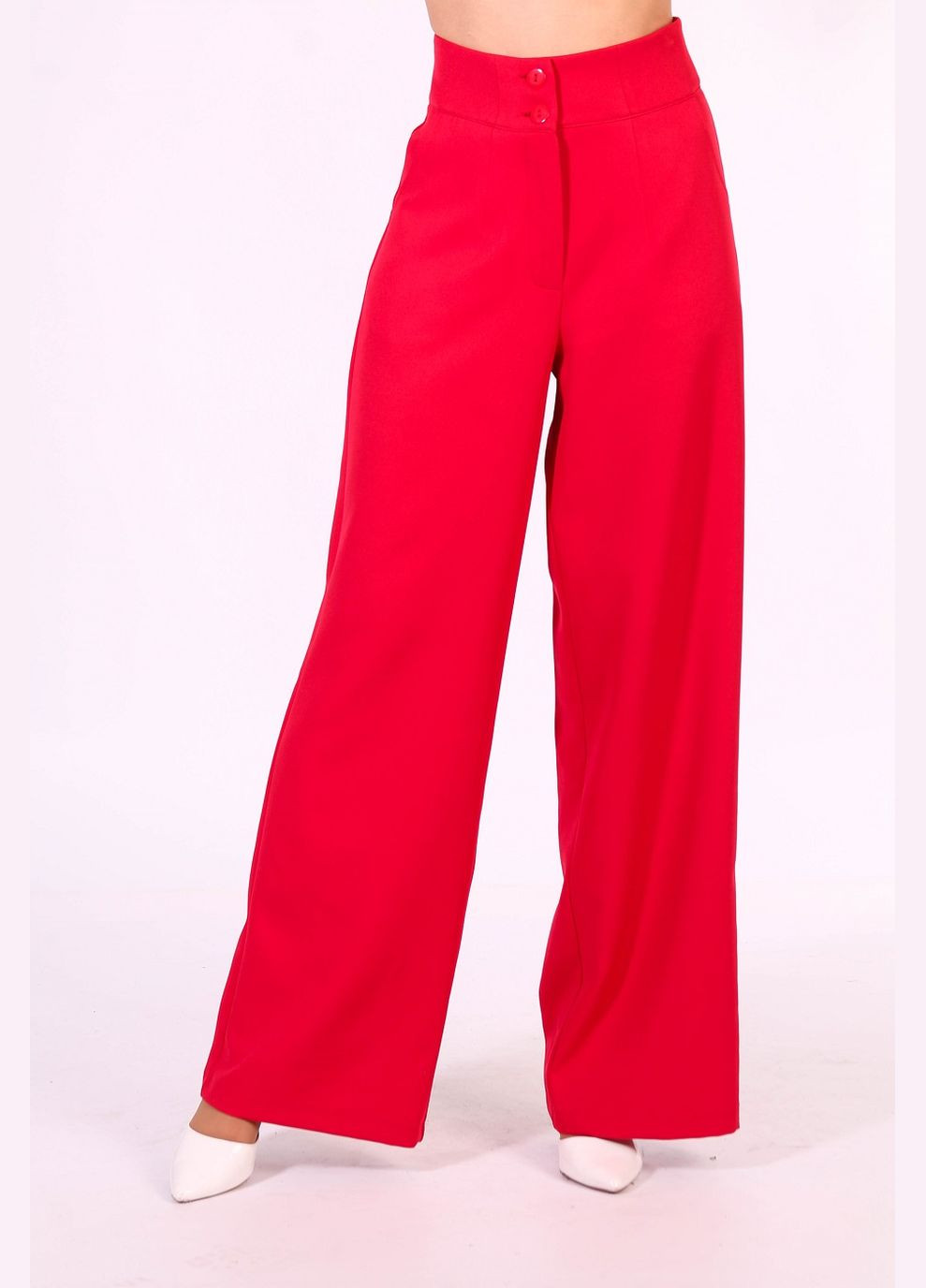 Брюки палаццо женские 010 креп красные Актуаль (298502216)
