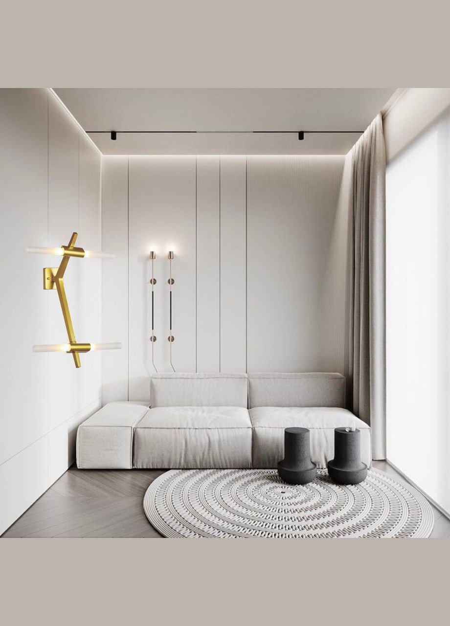 Золоте сучасне бра на 4 лампи "Bulb" (56-LWPR189-4 GD) No Brand (370072023)