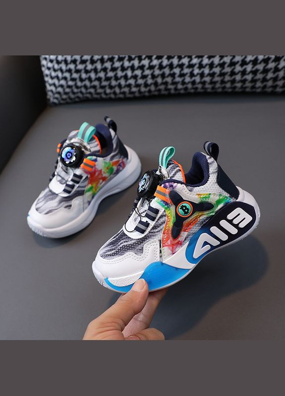 Чорні всесезон кросівки дитячі барвисті з розумними шнурками ( ) (17959) Qoopixie