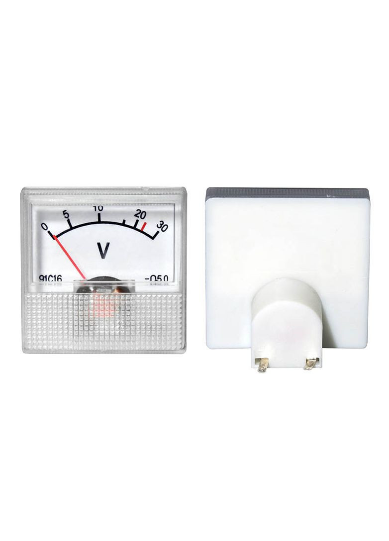 Вольтметр DC 30V міні стрілочний квадратний постійного струму 51-630# No Brand (334846716)