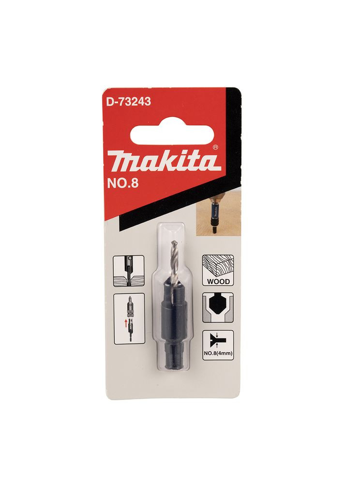 Свердло Quad drivers D-73243 (4 мм, No-8, M4) зенкова із бітою PH2 (30466) Makita (295033600)
