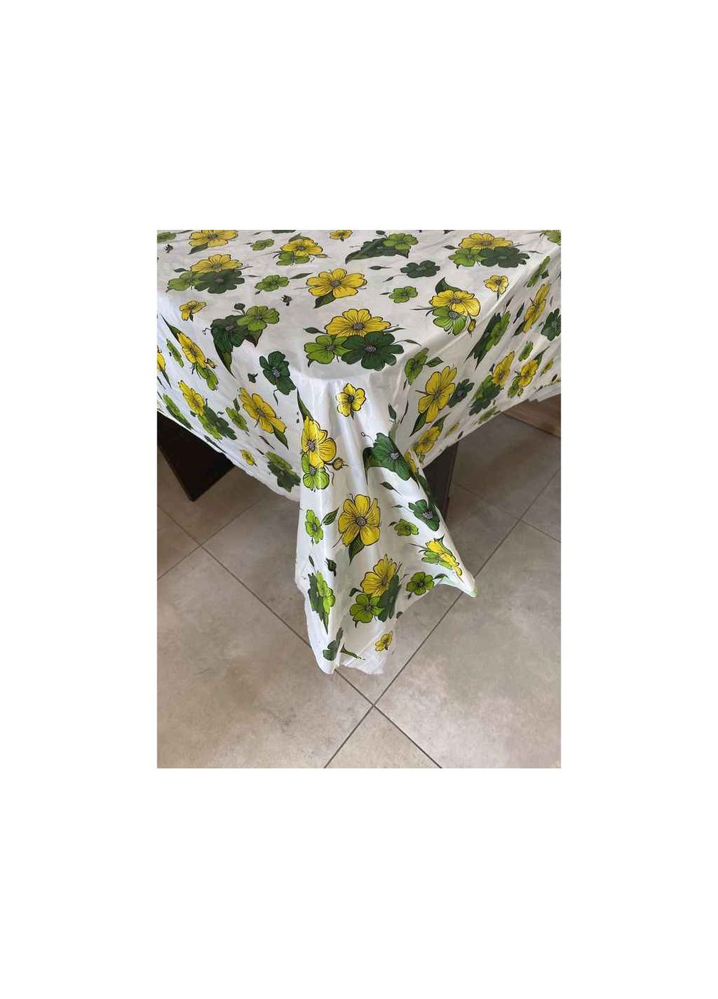 Клеенка без основания 1,2м х 50м д/стола х тонкая, "Цветок зеленый" Selena (357216728)