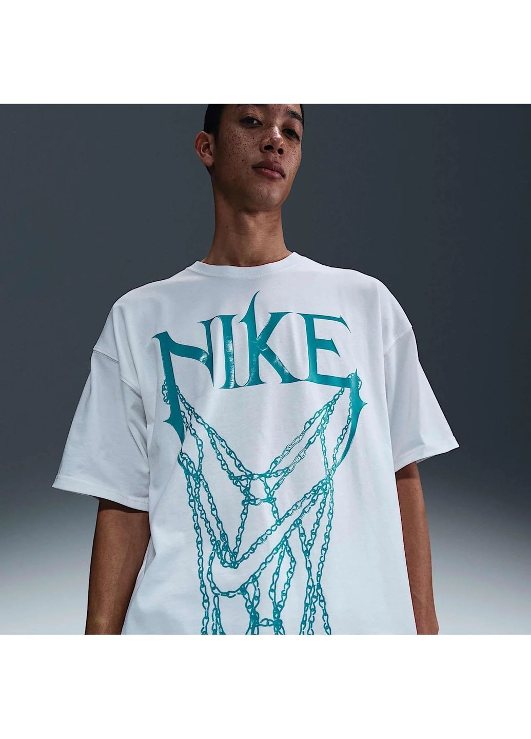 Біла футболка чоловіча basketball t-shirt white Nike