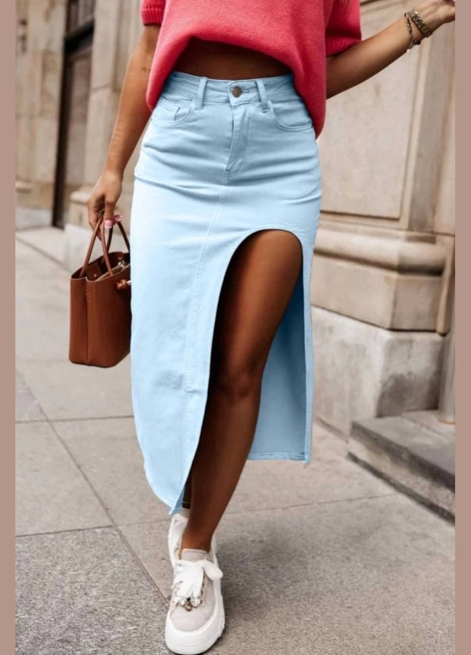 Голубая джинсовая юбка Fashion