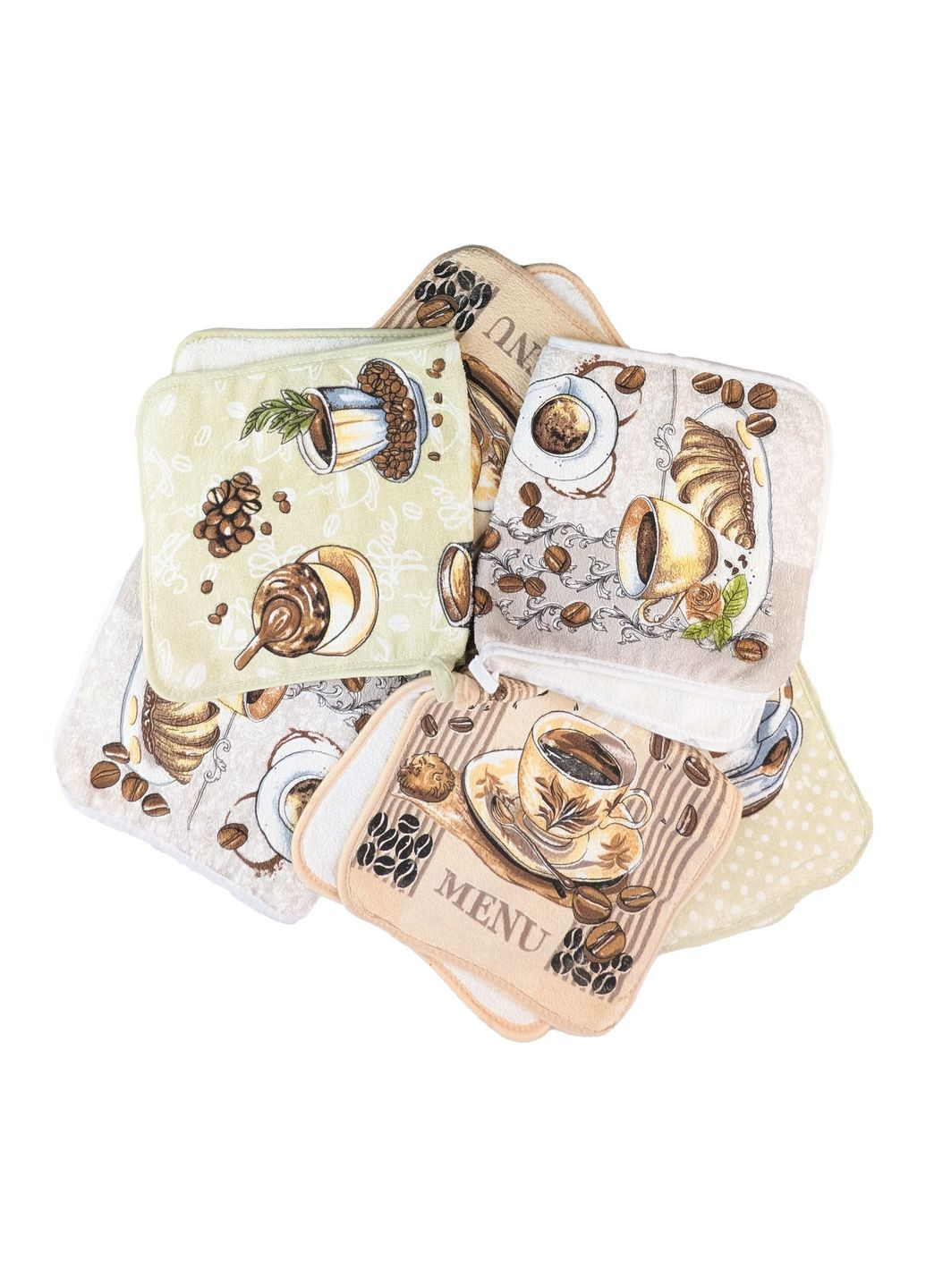 Набір кухонних рушників 3 шт 40x60 см Кава 1 HomeBrand (373293969)