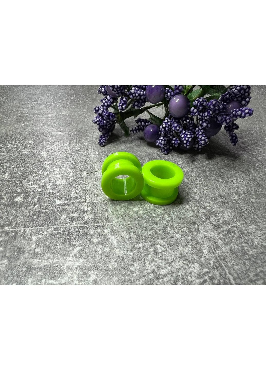 Тоннелина 4мм у різних кольорах з акрілу Салатовий No Brand (372599975)