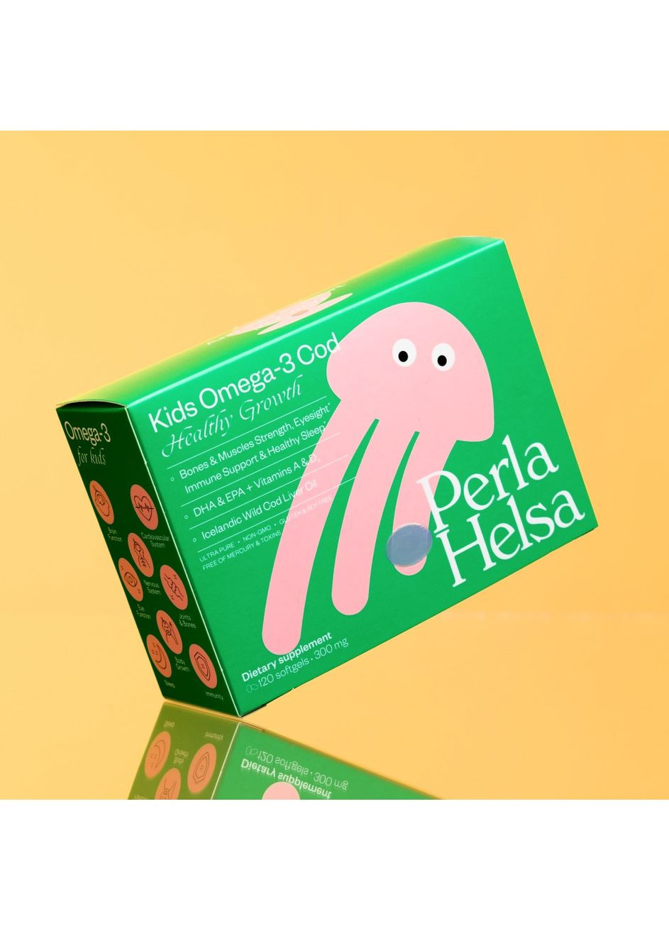 Омега-3 из печени трески Healthy Growth с витаминами A и D3 120 капсул Perla Helsa (370079926)