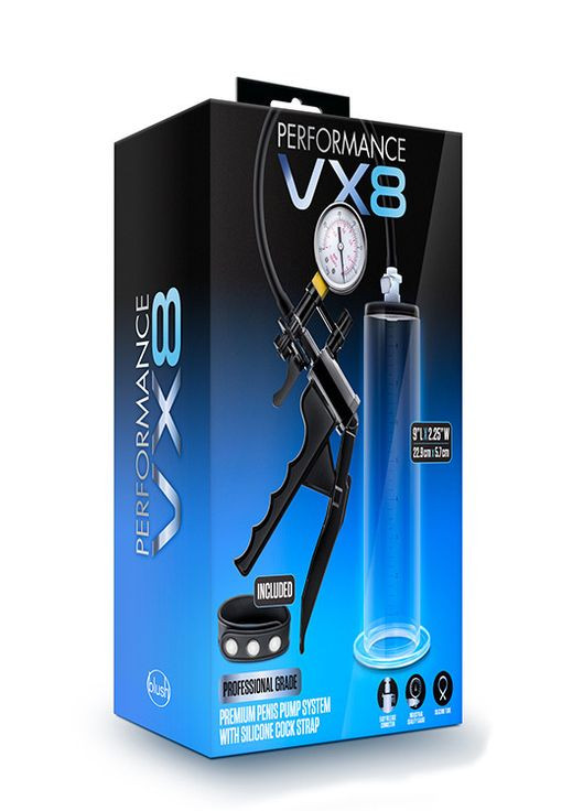 Вакуумна помпа з пістолетом та манометром Performance Vx8 чорний-прозорий Blush (303906053)