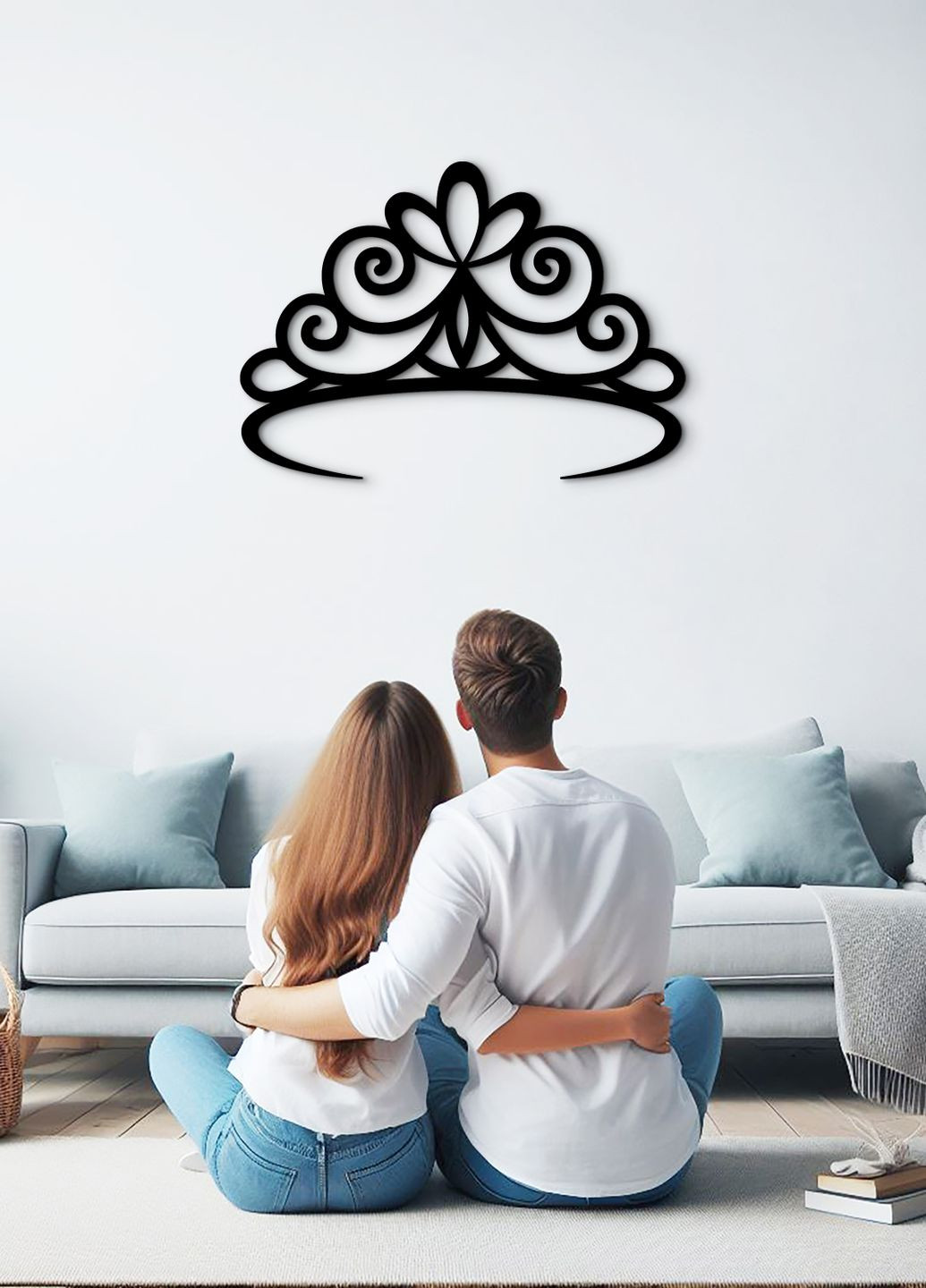 Дерев'яний декор для дому, інтер'єрна картина на стіну "Корона принцеси", декоративне панно 35х25 см Woodyard (292013879)