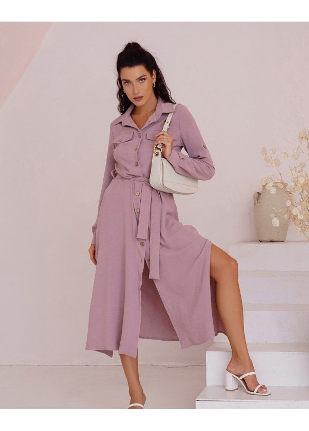 Бежева повсякденний сукні sa-418 бежевий ISSA PLUS