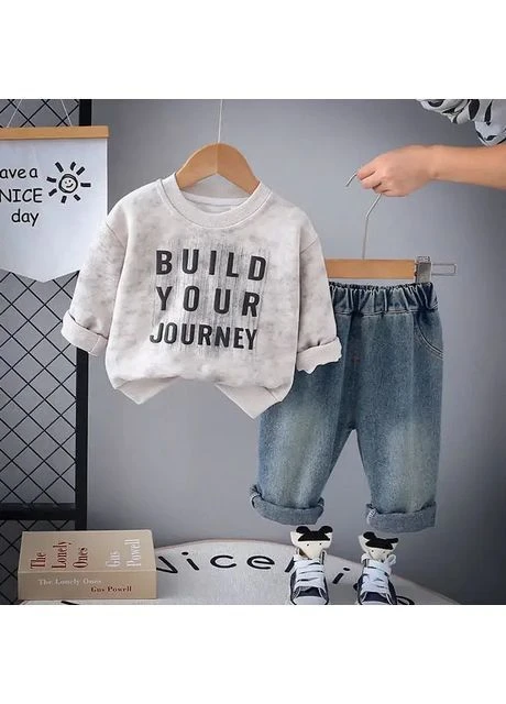 Білий демісезонний дитячий костюм "journey" No Brand