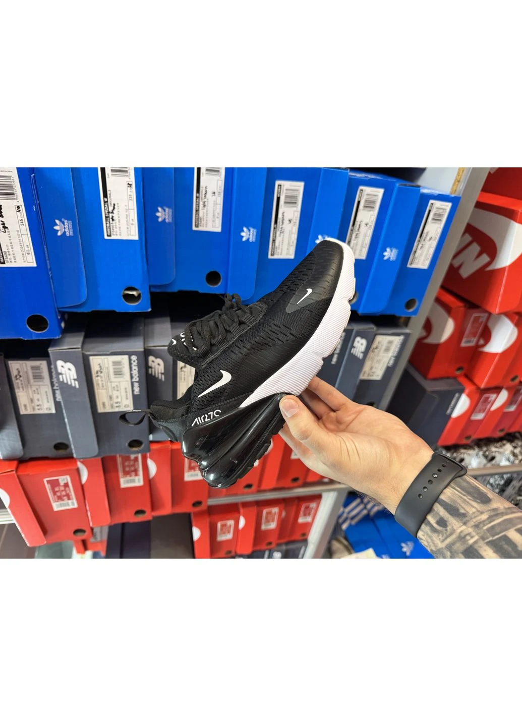 Білі літні кросівки nike air max 270 black white найк аір макс 270 No Brand