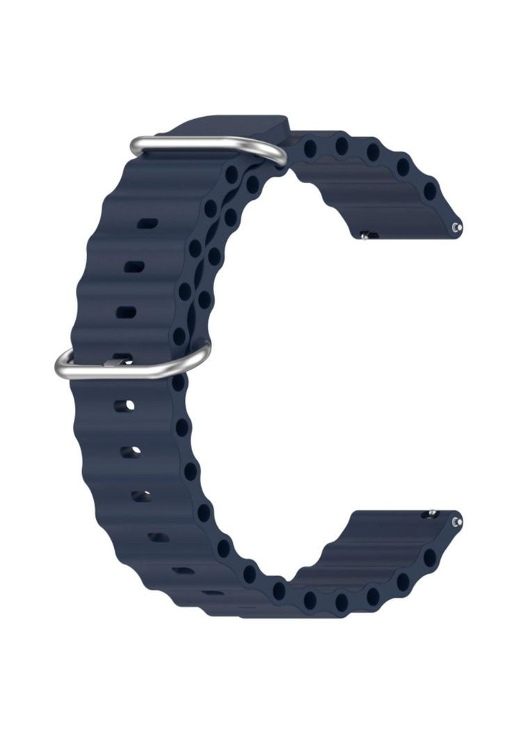 Ремешок силиконовый Ocean для часов Amazfit Bip 5 / Bip 6 - Dark Blue Primolux (365270851)