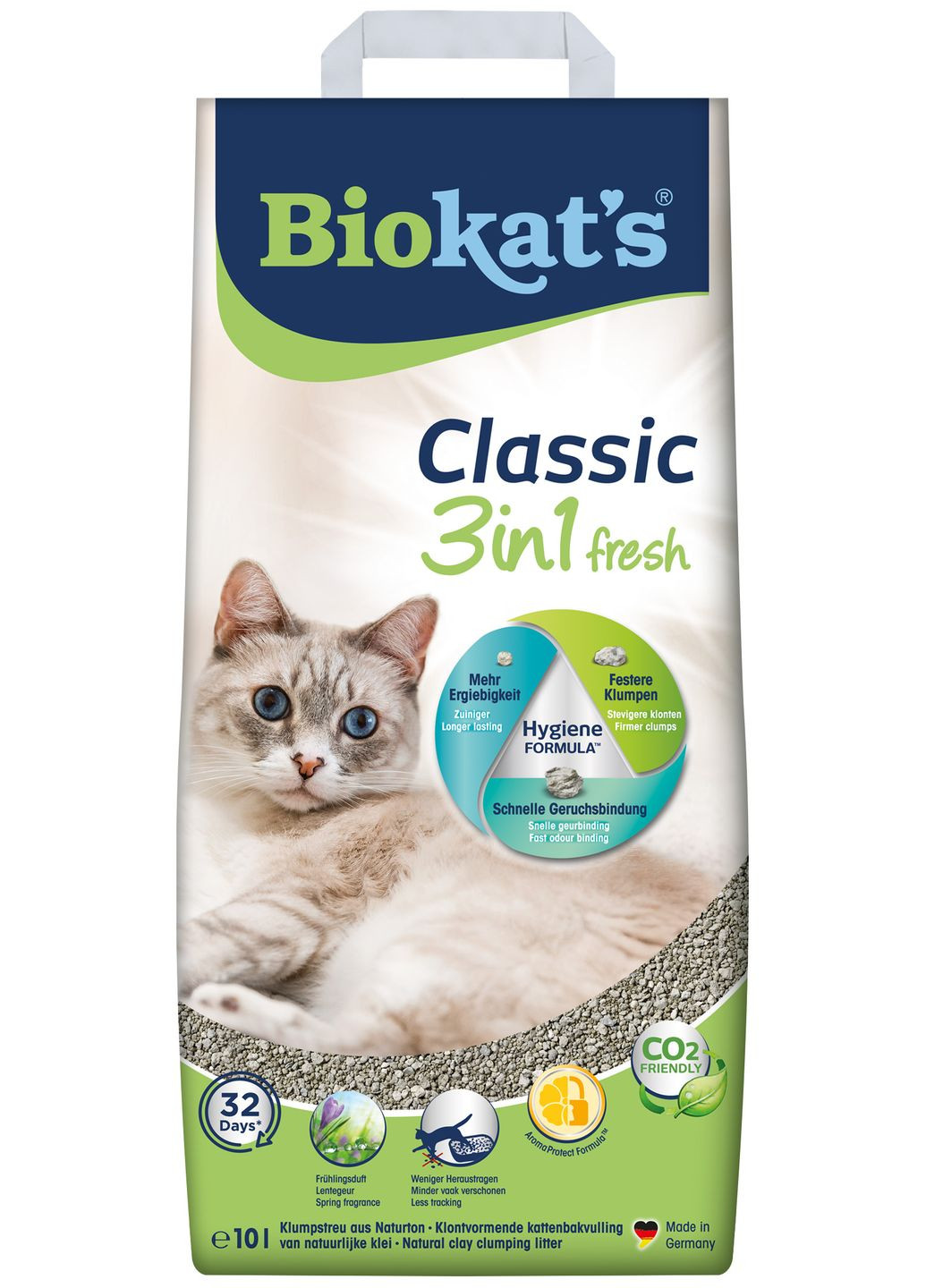 Наповнювач для котячого туалету Classic Fresh 3 в 1 Бентонітовий грудкуючий 10 кг (10 л) (4002064614212/4002064613314) Biokat's (308976752)