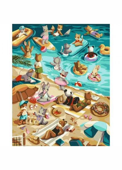 Картина по номерам "Пляжные забавы" 40х50 см Ідейка (318527673)