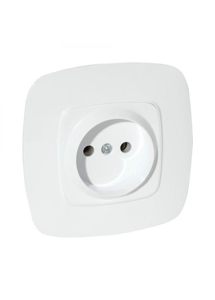 Розетка белая 1-я без заземления Horoz No Brand (361149971)