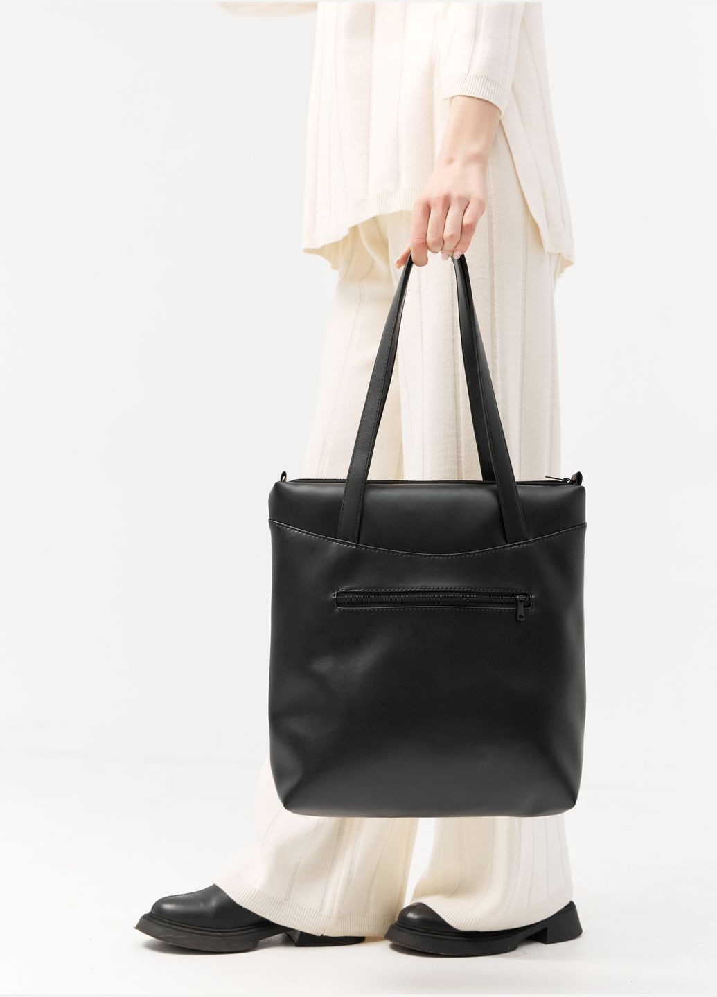 Сумка шопер NOVA чорна з принтом "Bloom" Sambag (322767139)