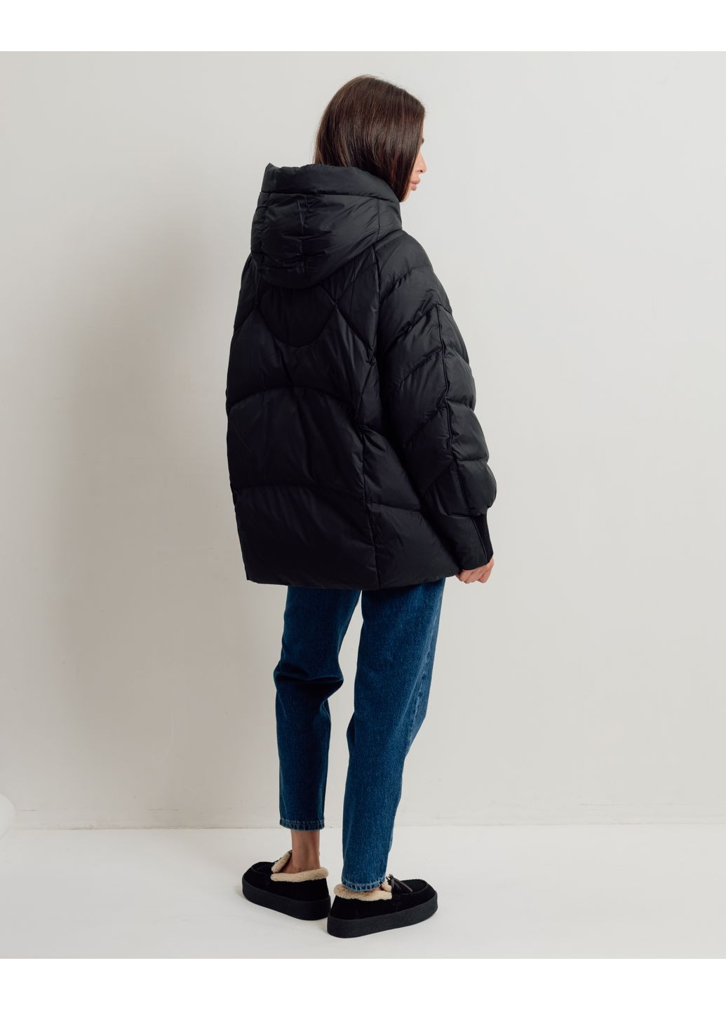 Черная зимняя куртка зимняя черная Clasna