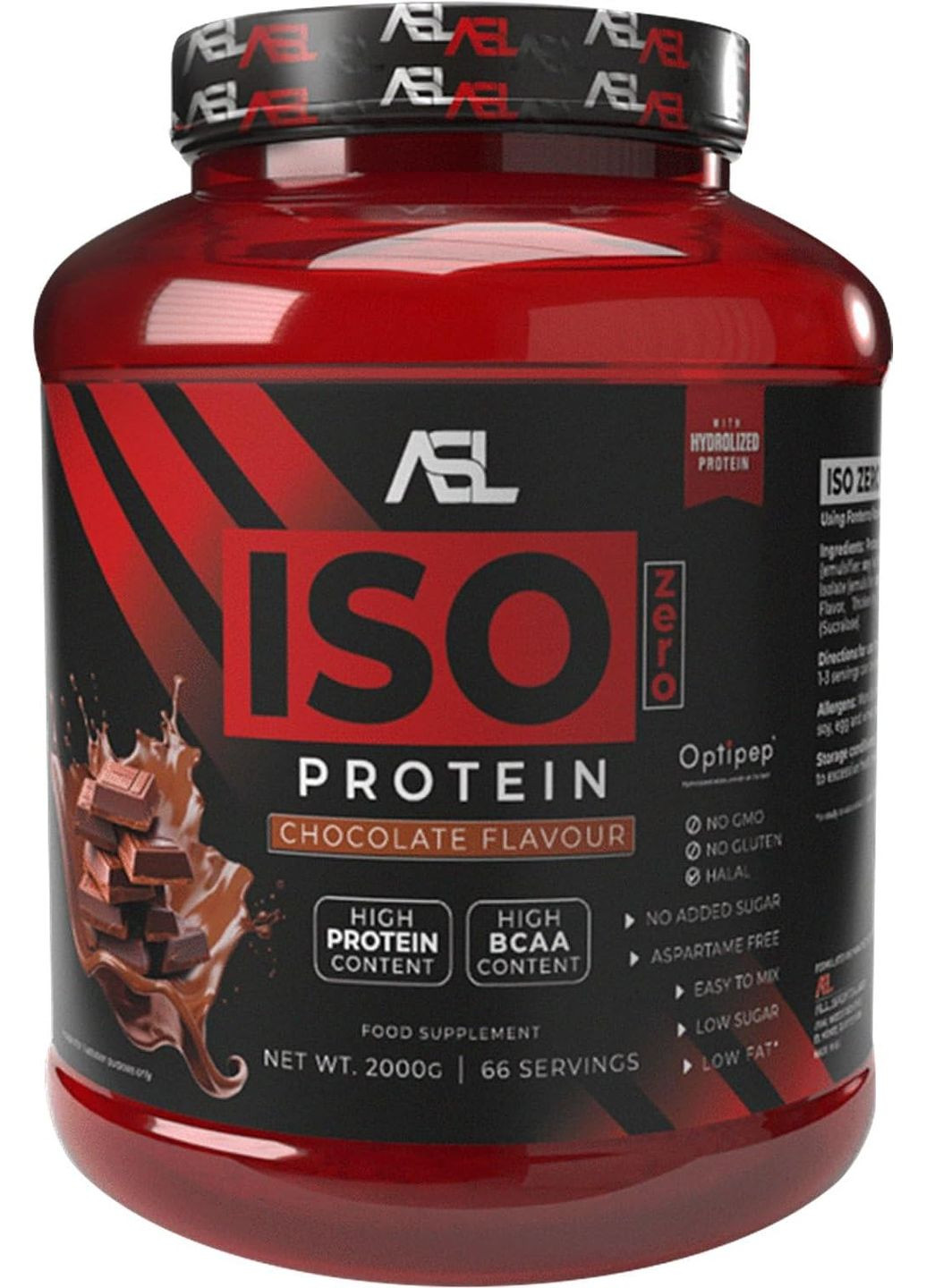 Протеїн AllSports Labs Iso Zero Protein 2 kg (Chocolate) (90 % isolate, zero lactose, zero sugars, aspartame free) All Sports Labs (314532738)