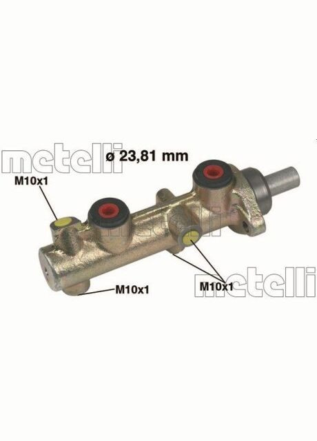 Циліндр гальмівний головний D=23.81 VW TRANSPORTER III BOX 05/79-12/92 / VW TRANSPORTER III BUS 05/79- 05-0203-ua Metelli (368132754)