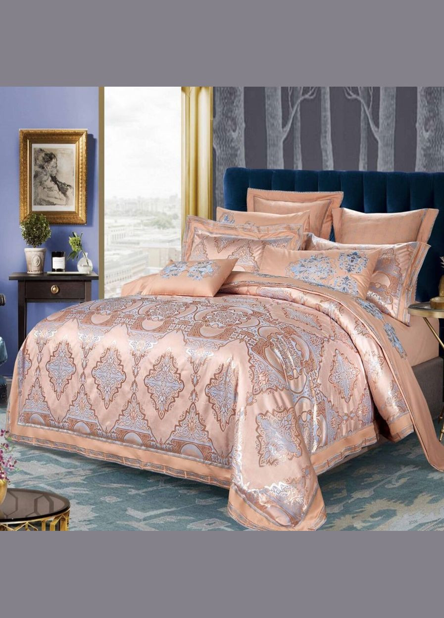 Постільна білизна двоспальна 4 наволочки + 2 наволочки 40х40 см Жаккард-сатин 35058 Ananasko (330642431)