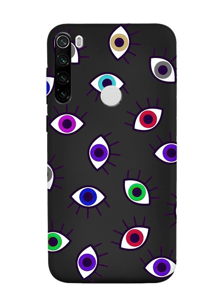 Матовий чорний чохол на Xiaomi Redmi Note 8T:: Різнокольорові очі (принт 336) Creative (360710810)
