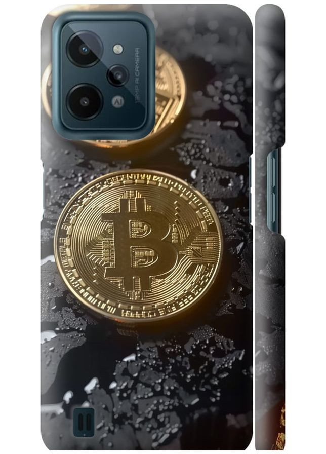 3D пластиковий матовий чохол 'Вулканійчний Bitcoin' для Endorphone Realme C31 (289875589)