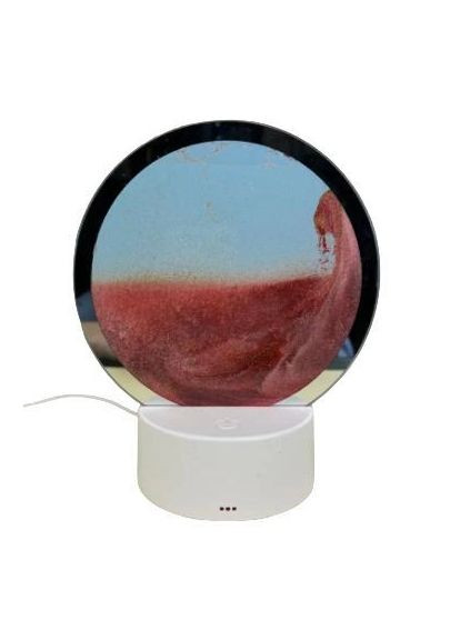 Настольная лампа песочные горы 3D ночник с USB, RGB и подставкой, движущиеся песочные часы. No Brand W_2029246141 (302394459)