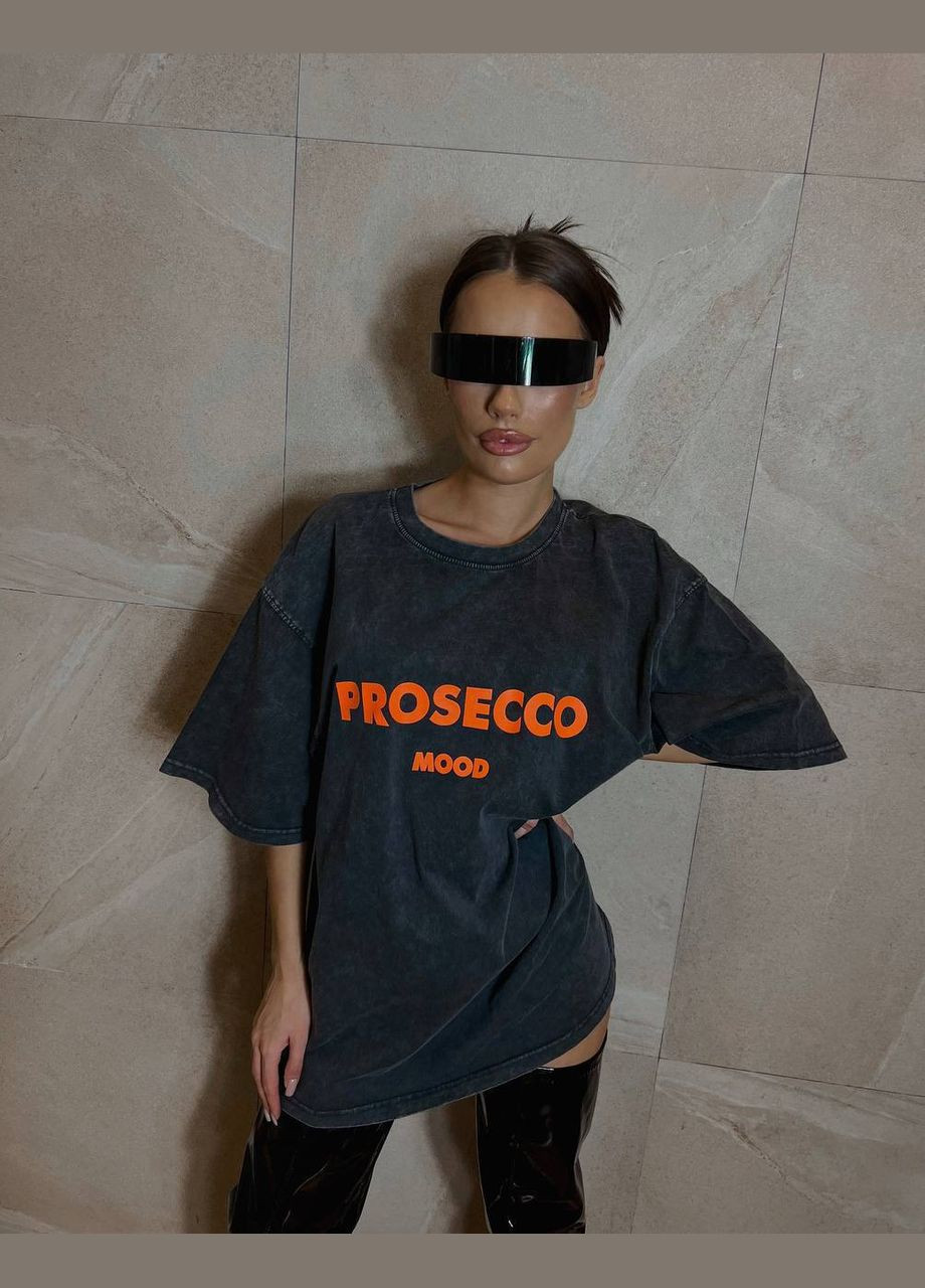 Жіноча футболка в стилі оверсайз MonCher - (335013810)