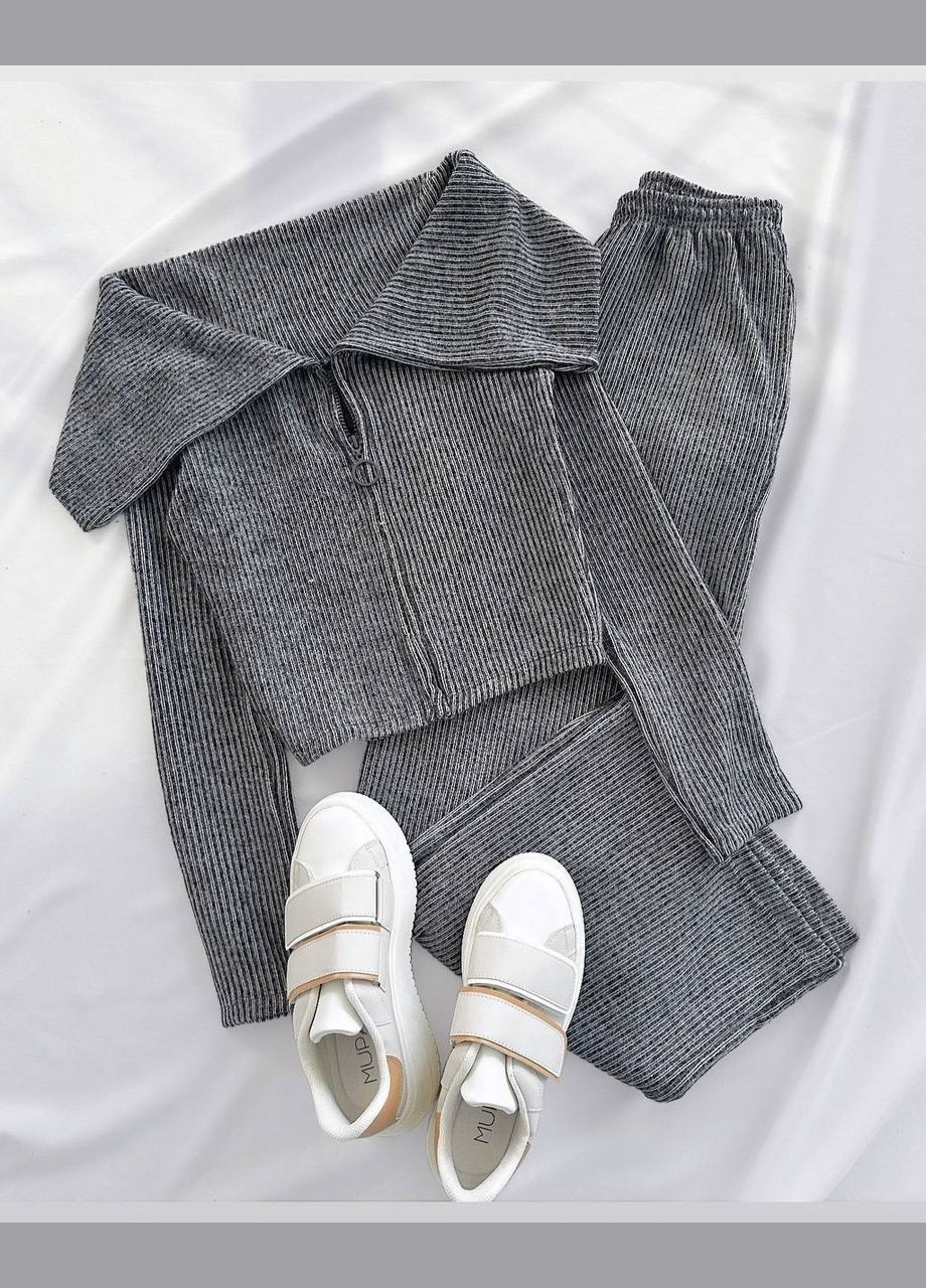 Стильний жіночий костюм у рубчик No Brand Б1436/1437-456 (348361312)