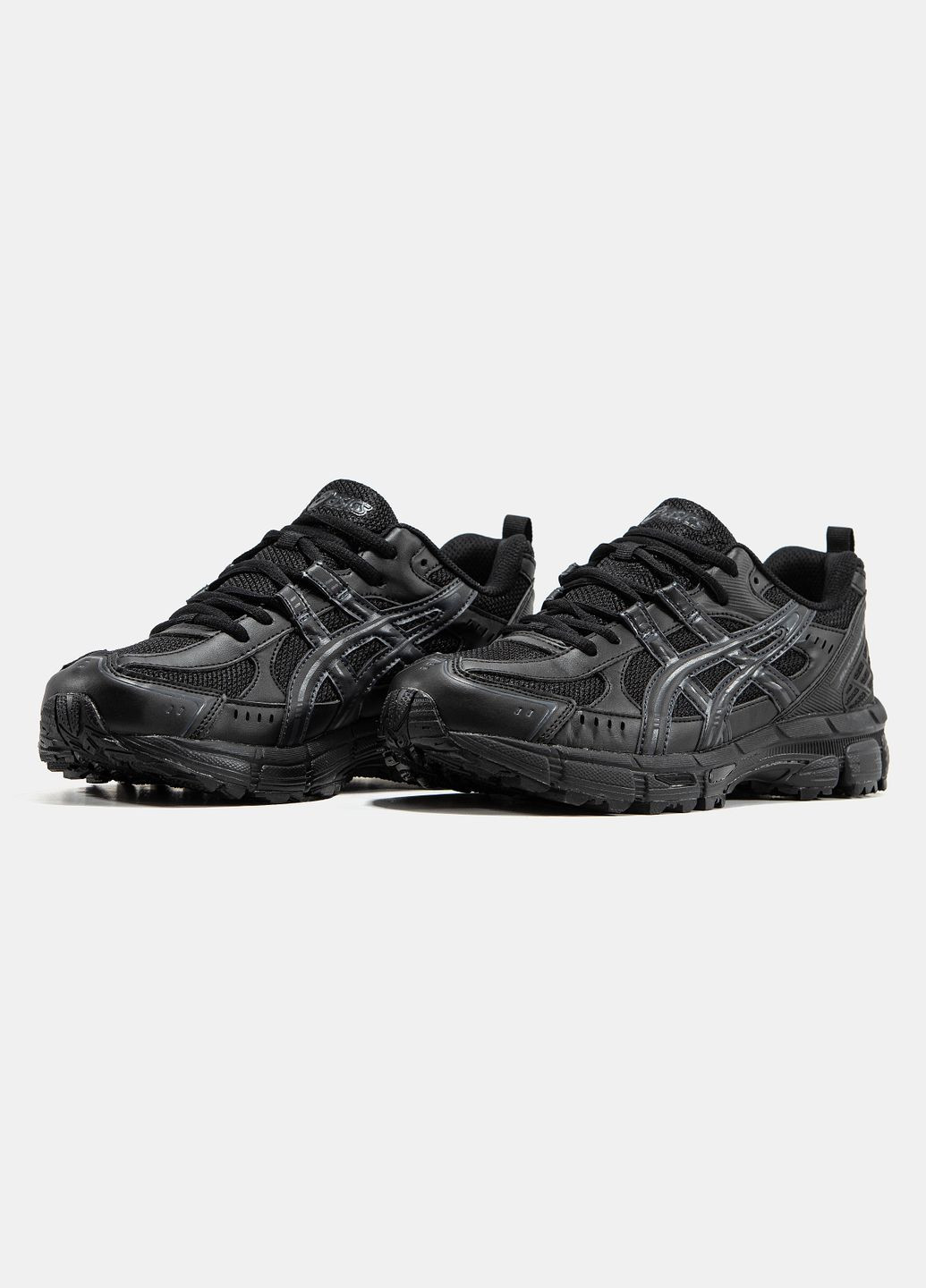Черные демисезонные кроссовки мужские и женские asics gel kahana 8 sp black | асикс гель кахана 8 черные No Brand