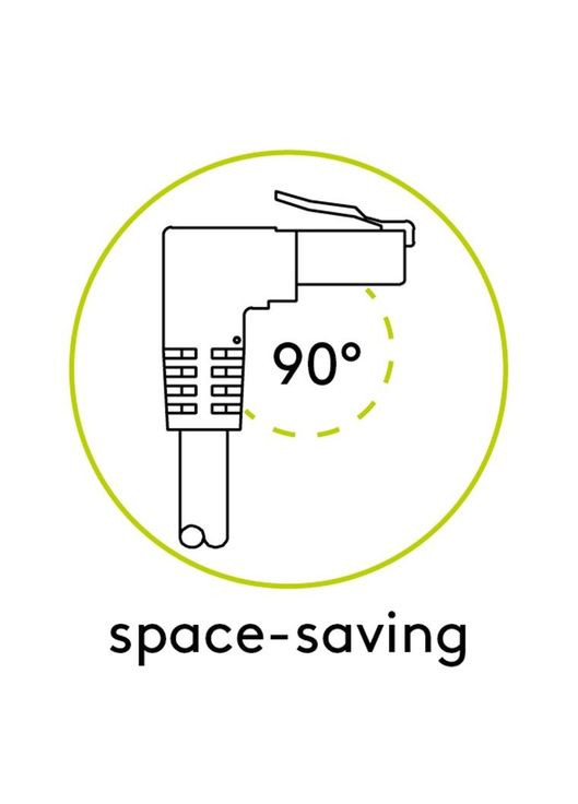 Патч корд неэкранированный RJ45 UTP5e 5.0m patch AWG26 2x90° D=4.9mm Gold Goobay (369646526)