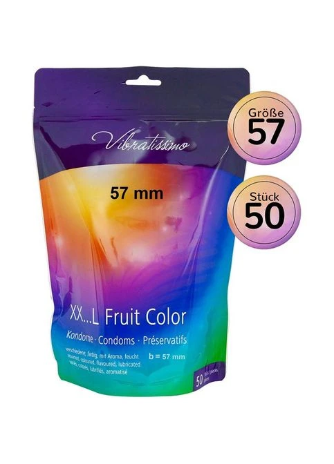 Презервативи Vibratissimo XX... L Fruit Color, 57 мм, 50 шт Amor (383086657)
