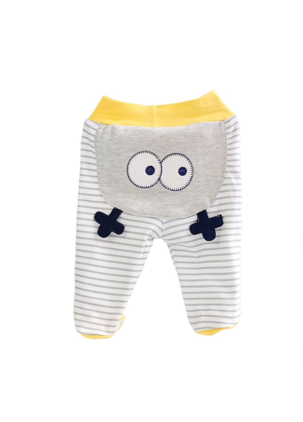 Серые демисезонные ползуны в полоску (серый ) (т1021) Qoopixie