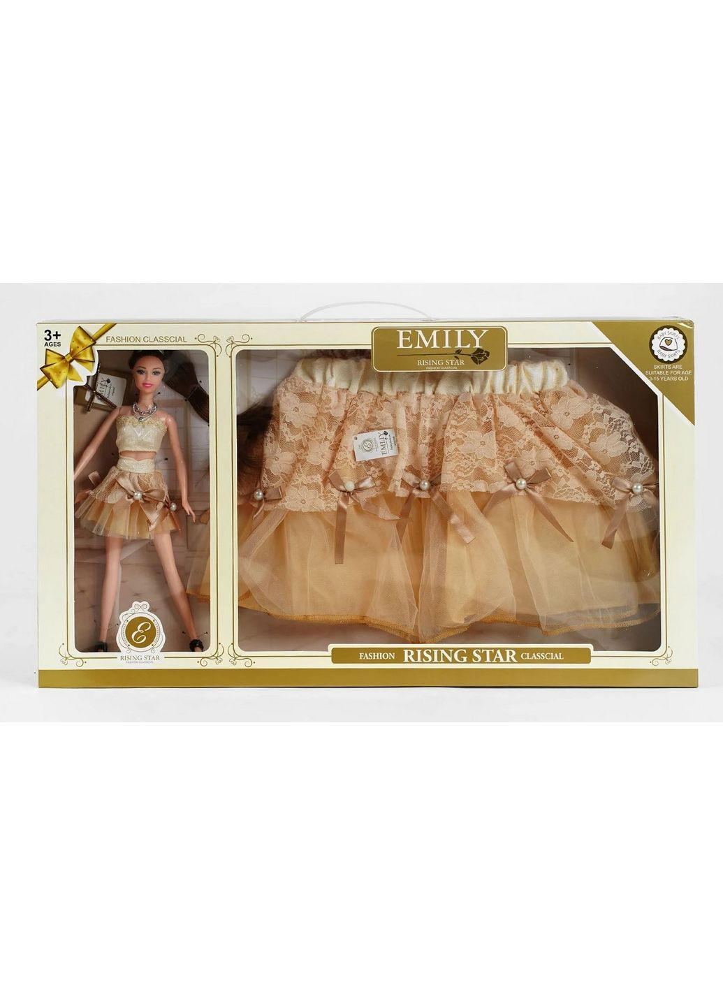 Лялька висота, спідничка для дівчинки у наборі, у коробці 30 см Emily (289461536)