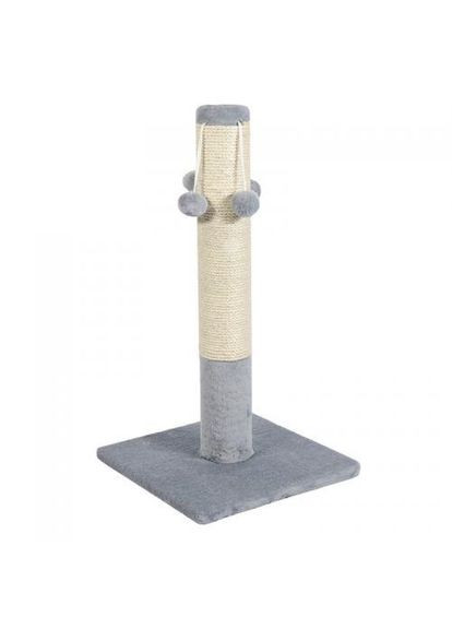 Когтеточка Д04 столбик с четырьмя бубонами, серая, 36х36х67 см (*) Природа (322592396)