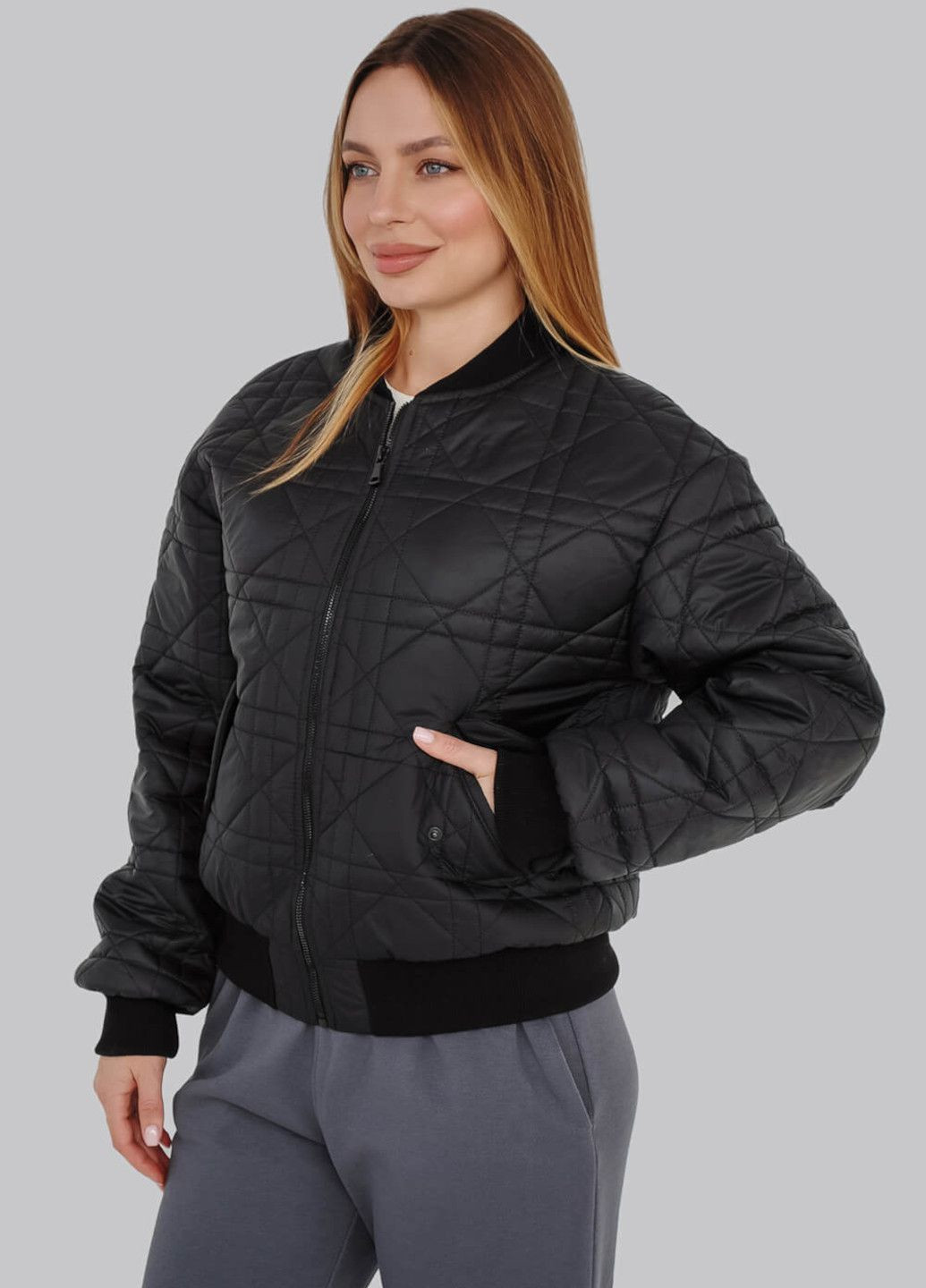 Бомбер женский "Лана" MioRichi бейсбольный на молнии (324393300)