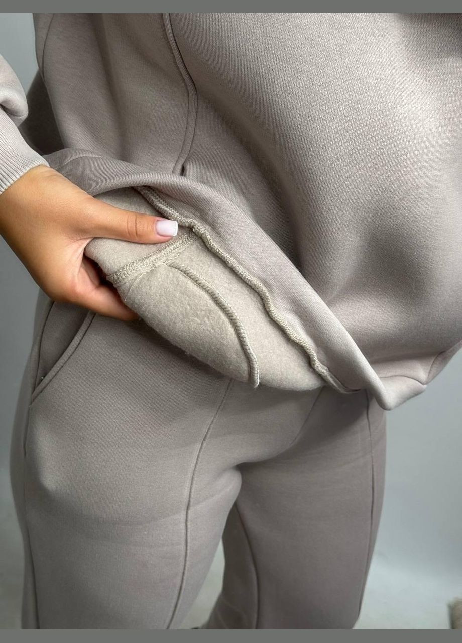 Спортивний костюм КОКЕТКА на флісі із затяжками ( ) Капучіно V.Velika (316632371)