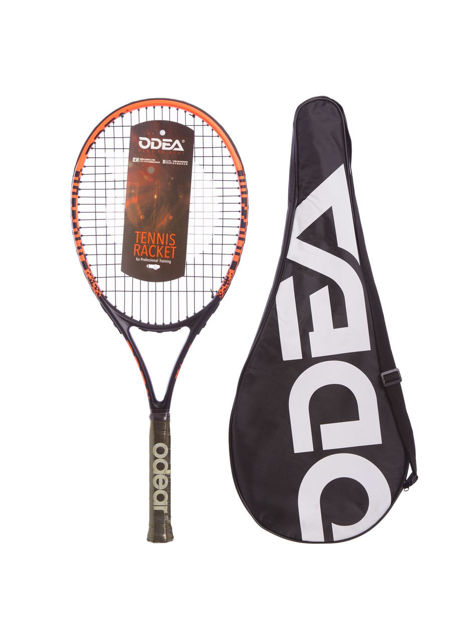Ракетка для великого тенісу 27» X-FIRE T55 (графіт, 27 дюймів, чорний-оранжевий) Odear (361439565)