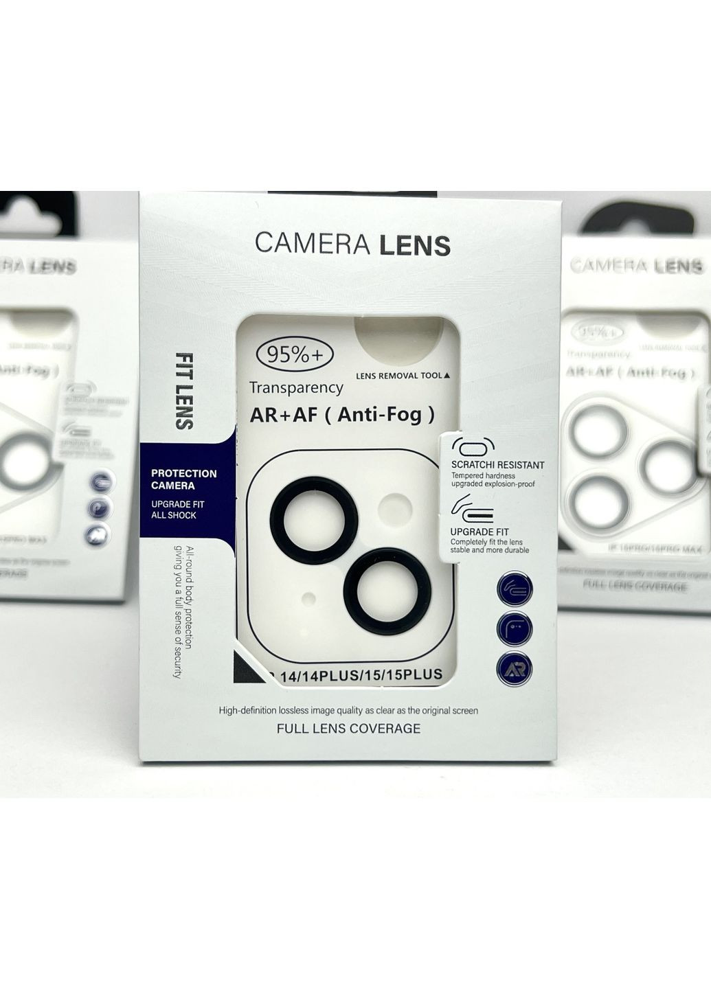 Окремі лінзи на камеру для 14 / 14+ захисне скло AR + AF айфон комплект 2 шт camera lens Black / No Brand (369137089)