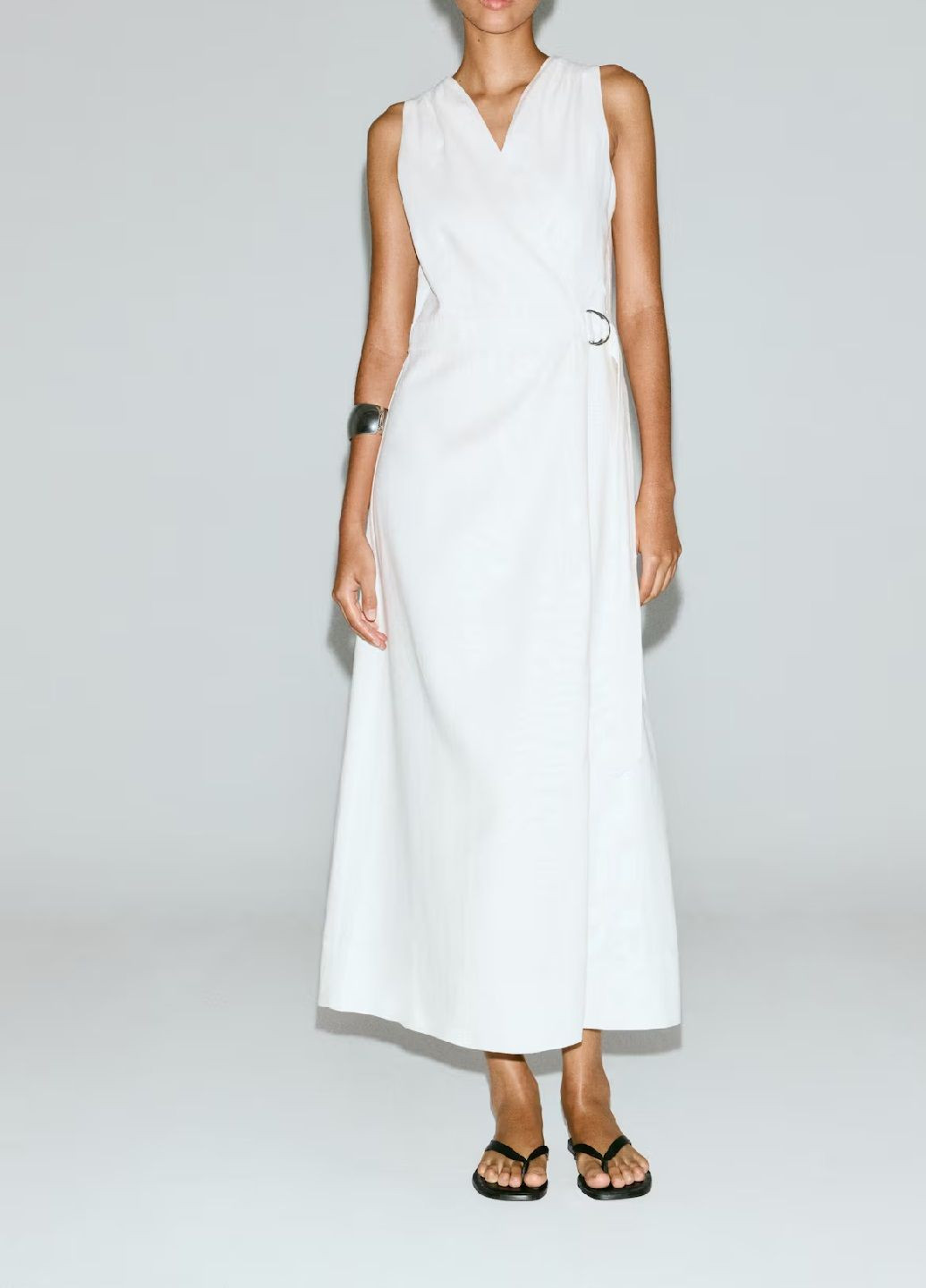 Білий кежуал сукня H&M однотонна