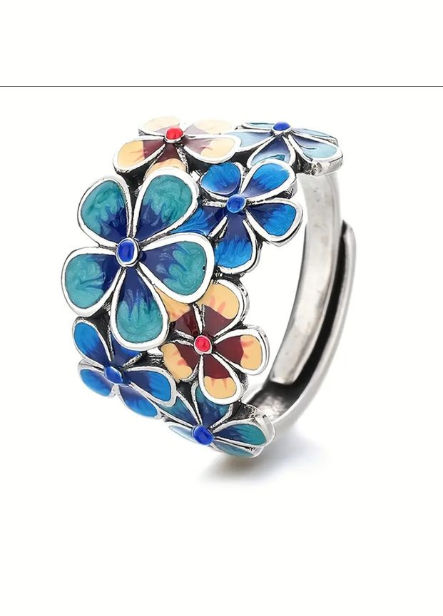 Вінтажне кільце етно стиль з регульованим розміром. Біжутерія No Brand (334010965)