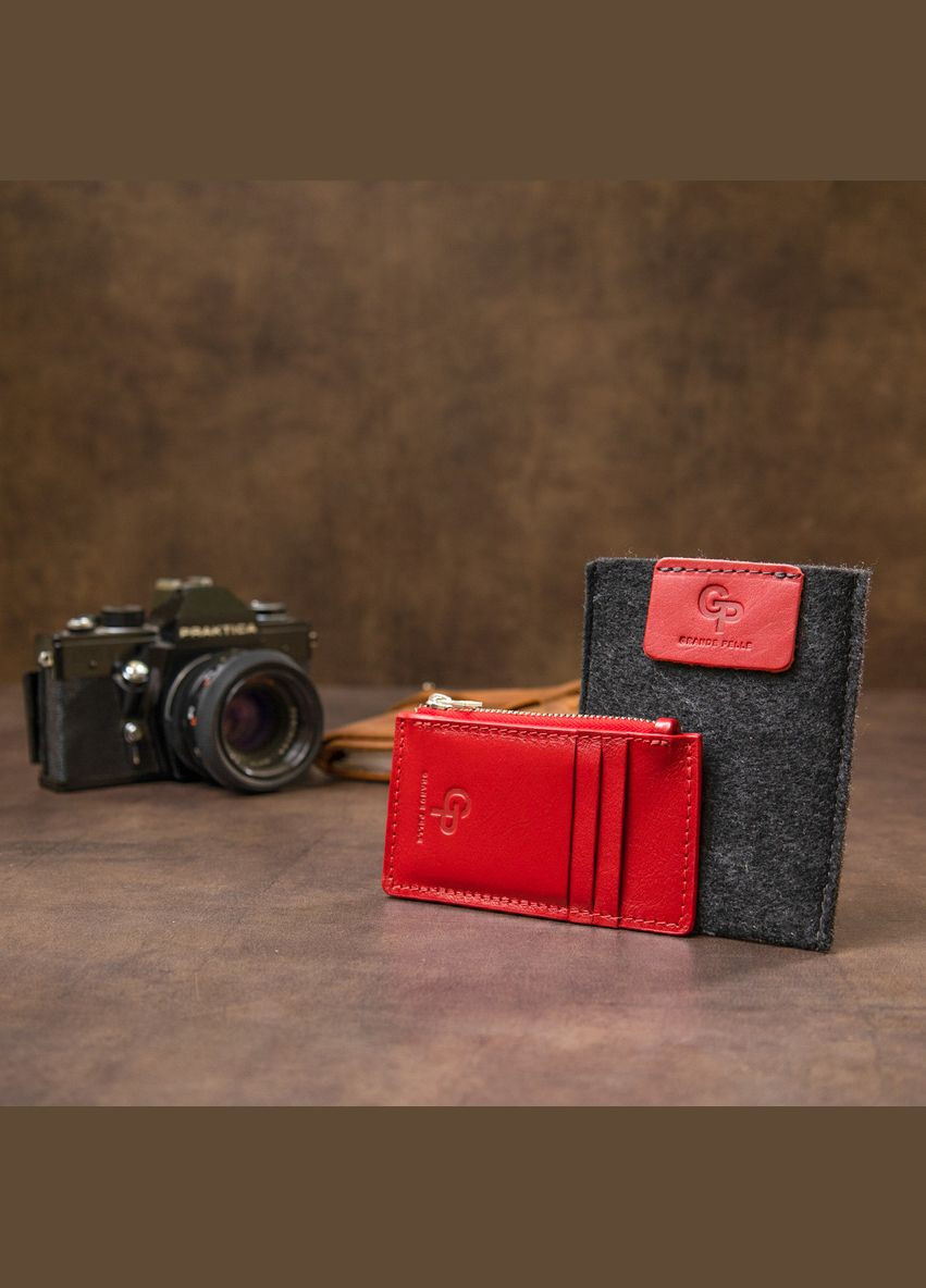 Яркий кожаный картхолдер 11497 Grande Pelle (362418471)