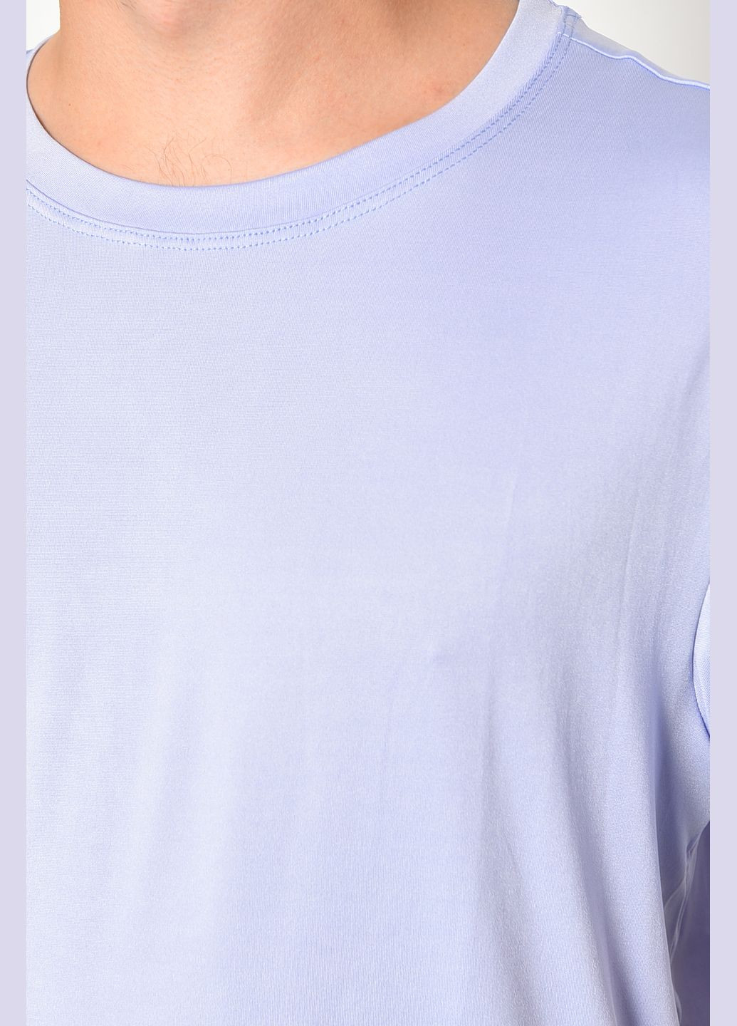 Бузкова футболка чоловіча однотонна бузкового кольору Let's Shop