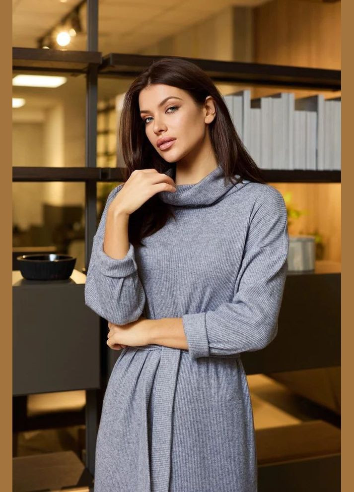 Серое повседневный, кэжуал платье Seventeen