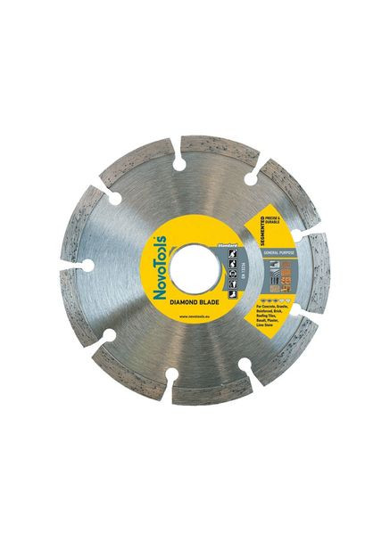 Диск алмазный отрезной 230x7x22,2мм сегментный по бетону, камню, кирпичу, граниту [INKRUM00ST230270SW] DBS230/S NovoTools (360646239)