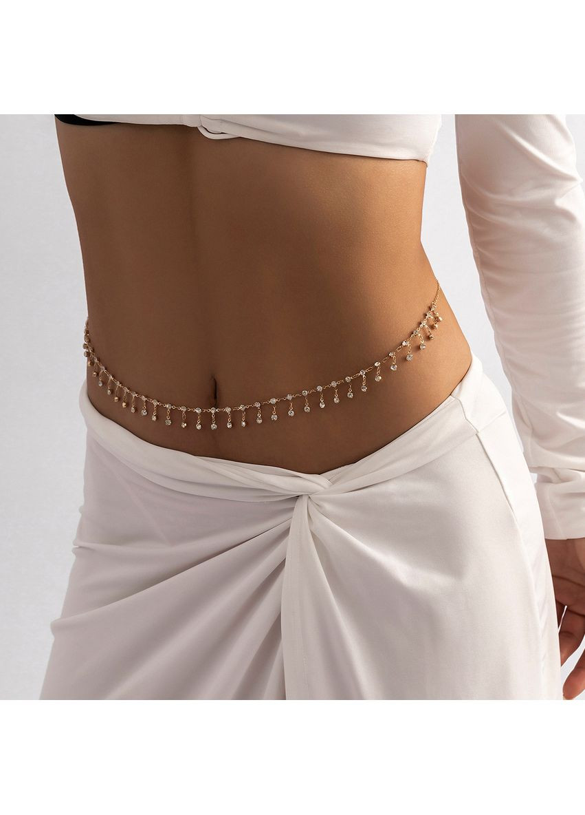 Шикарна прикраса на тіло, ланцюжок на талію, тонкий пояс-ланцюжок "Dancer" (золотистий) China (369143795)
